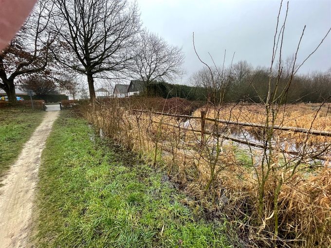 Dankzij de poel komt het water nog niet op het weggeske...  -  1 februari 2021