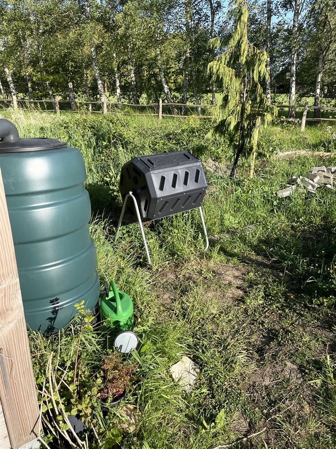 Composttrommel is up and running...